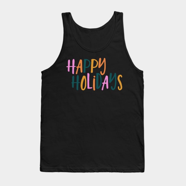 Happy Holidays | Retro Colors Tank Top by OpalEllery